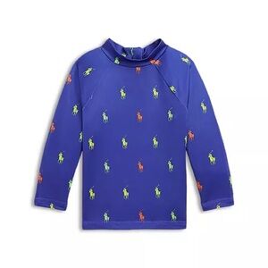 Polo Ralph Lauren Baby Rash guard Blue UPF 50 Boy Swim 9-12 months